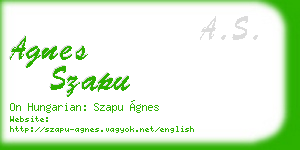agnes szapu business card